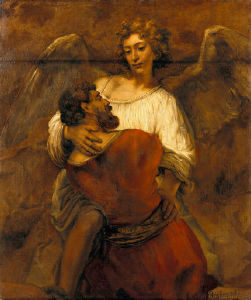 Rembrandt Jacob Wrestling with an Angel